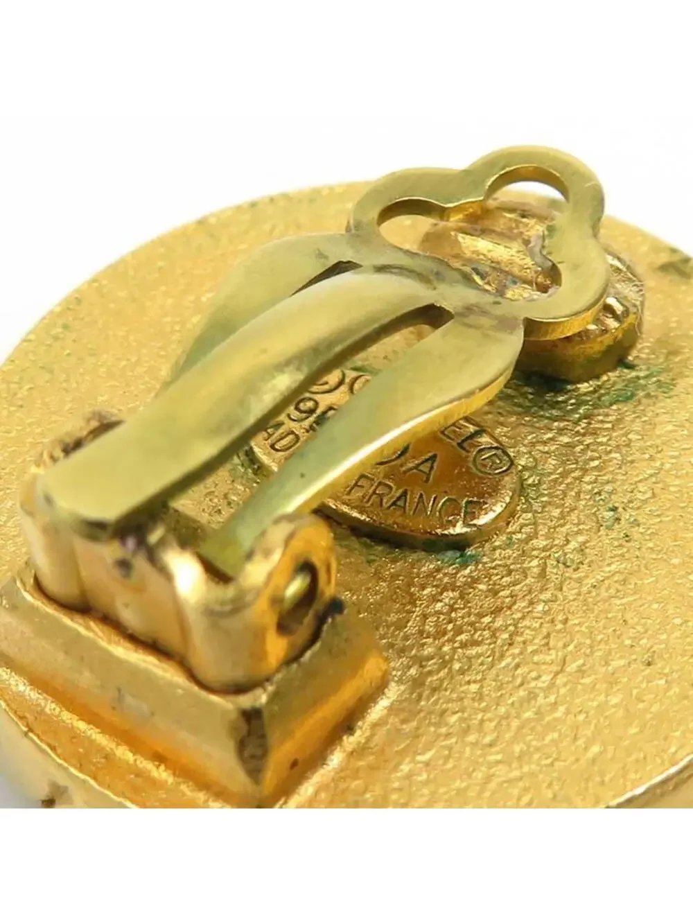Auth Chanel Vintage Cc Logo Earrings #303083C29B